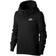 NIKE Funnel-Neck Fleece Pullover Hoodie - Black/White