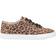 Hush Puppies Tessa Leopard Print Cuero Entrenadores - Marrón