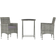 vidaXL 3058379 Café-Set, 1 Tisch einschl. 2 Stühle