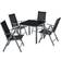 tectake 403905 Ensemble repas de patio, 1 Table incluse 4 Chaises