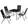 tectake 403905 Juego de comedor de patio, 1 Mesa incl. 4 Sillas