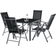 tectake 403905 Juego de comedor de patio, 1 Mesa incl. 4 Sillas