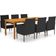 vidaXL 3067926 Essgruppe, 1 Tisch einschl. 6 Stühle