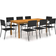 vidaXL 3067924 Matgrupp, 1 Bord inkl. 8 Stolar