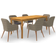 vidaXL 3067918 Matgrupp, 1 Bord inkl. 6 Stolar