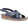 Hush Puppies Elena Crossover Wedge - Navy