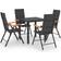 vidaXL 3060071 Patio Dining Set, 1 Table incl. 4 Chairs