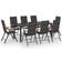 vidaXL 3060075 Juego de comedor de patio, 1 Mesa incl. 8 Sillas