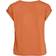 Vila Satin Look Short Sleeved Top - Orange/Adobe