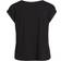 Vila Rounded Short Sleeve Top - Black