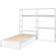 HoppeKids Storey Reol 2 Sektioner m 4 Hylder Skriveplade og Seng 90x200cm