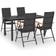 vidaXL 3060072 Ensemble repas de patio, 1 Table incluse 4 Chaises