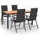 vidaXL 3060054 Ensemble repas de patio, 1 Table incluse 4 Chaises