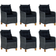 vidaXL 3060165 Essgruppe, 1 Tisch einschl. 6 Stühle