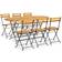 vidaXL 3058157 Patio Dining Set, 1 Table incl. 6 Chairs