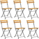 vidaXL 3058157 Patio Dining Set, 1 Table incl. 6 Chairs