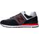 New Balance 574 Black Grey Velocity Red