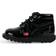 Kickers Kick Hi Zip Junior - Black Patent