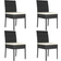 vidaXL 315107 4-pack Trädgårdsmatstol