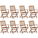 vidaXL 3075084 8-pack Trädgårdsmatstol