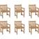 vidaXL 3073002 6-pack Garden Dining Chair