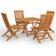 vidaXL 3059583 Juego de comedor de patio, 1 Mesa incl. 4 Sillas
