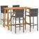 vidaXL 3067970 Ensemble de Bar d'Extérieur, 1 Table incluse 4 Chaises