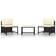 vidaXL 313514 Loungeset, Bord inkl. 2 Stolar & 2 Soffor
