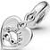 Pandora Friends Forever Heart Dangle Charm - Silver/Transparent