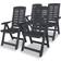vidaXL 275069 4-pack Positionsstol, Havestol