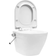 vidaXL Toilette senza Bordo Sospesa con Funzione Bidet Ceramica Bianca