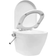 vidaXL WC Suspendu avec Fonction Bidet Sans Rebord, Céramique Blanche