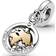 Pandora Spinning World Dangle Charm - Silver/Gold/Transparent