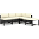 vidaXL 3059781 Lounge-Set, Tisch einschl. 4 Sofas