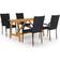 vidaXL 3068751 Ensemble repas de patio, 1 Table incluse 4 Chaises