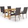 vidaXL 3068751 Ensemble repas de patio, 1 Table incluse 4 Chaises