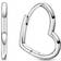 Pandora Asymmetrical Heart Hoops - Silver