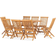 vidaXL 3059969 Juego de comedor de patio, 1 Mesa incl. 8 Sillas