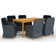 vidaXL 3067852 Essgruppe, 1 Tisch einschl. 6 Stühle