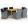 vidaXL 3067852 Essgruppe, 1 Tisch einschl. 6 Stühle