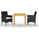 vidaXL 3067669 Essgruppe, 1 Tisch einschl. 2 Stühle