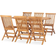 vidaXL 3059968 Juego de comedor de patio, 1 Mesa incl. 6 Sillas