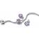 Pandora Openwork Daisy Charm - Silver/Purple