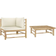 vidaXL 313152 Loungeset, 1 Bord inkl. 1 Soffor