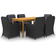 vidaXL 3067822 Essgruppe, 1 Tisch einschl. 6 Stühle