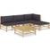 vidaXL 3058192 Loungeset, 1 Bord inkl. 2 Stolar & 3 Soffor