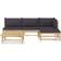 vidaXL 3058192 Loungeset, 1 Bord inkl. 2 Stolar & 3 Soffor