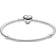 Pandora Moments Sparkling Heart Clasp Snake Chain Bracelet - Silver/Transparent