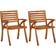 vidaXL 310629 2-pack Garden Dining Chair