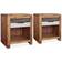vidaXL Solid Acacia 2-pack